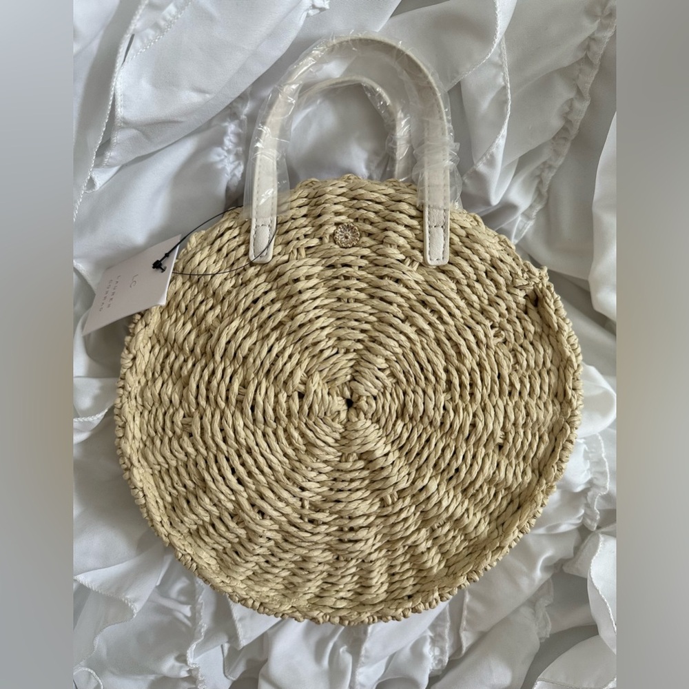 NWT Lauren Conrad Crossbody/Handheld Straw Purse